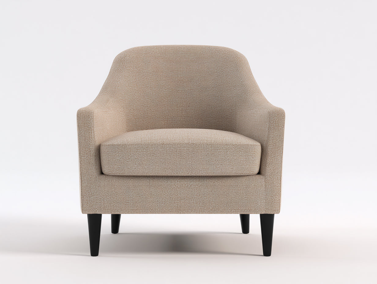Poltrona - Tessuto - 89x81x83 cm - Beige sabbia - Moderno