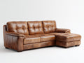 Divano angolare-Pelle-292x168x86 cm-Cognac-Vintage
