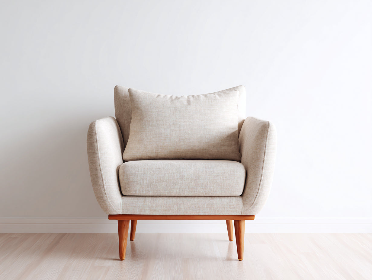 Poltrona - Tessuto - 92x88x86 cm - Beige chiaro - Moderno