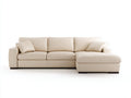 Divano angolare-Pelle-258x162x86 cm-Avorio-Moderno