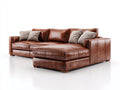 Divano angolare-Pelle-301x181x85 cm-Cognac-Contemporaneo
