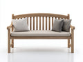 Panche da giardino - Legno-Tessuto - 168x62x89 cm - Grigio Rovere-Tortora - Contemporaneo