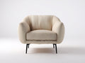 Poltrona - Tessuto-metallo - 95x84x78 cm - Beige - Contemporaneo