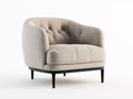 Poltrona - Tessuto - 102x86x79 cm - Avorio - Design rétro