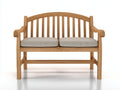Panche da giardino - Legno-Tessuto - 150x58x88 cm - Rovere Chiaro-Beige - Nordico